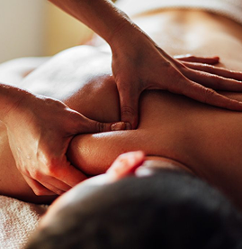 Therapeutic massage session at The Teal Center
